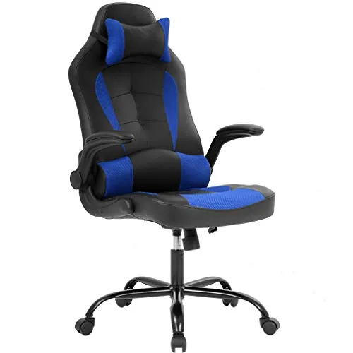 Office Desk Gaming Chair High Back with Lumbar Support Adjust Armrest (Racing Style Chair)