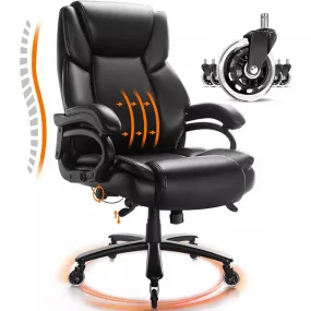 OFIKA Heavy Duty Big and Tall Office Chair, 500LBS High Back PU Leather Executive Chair OFC07