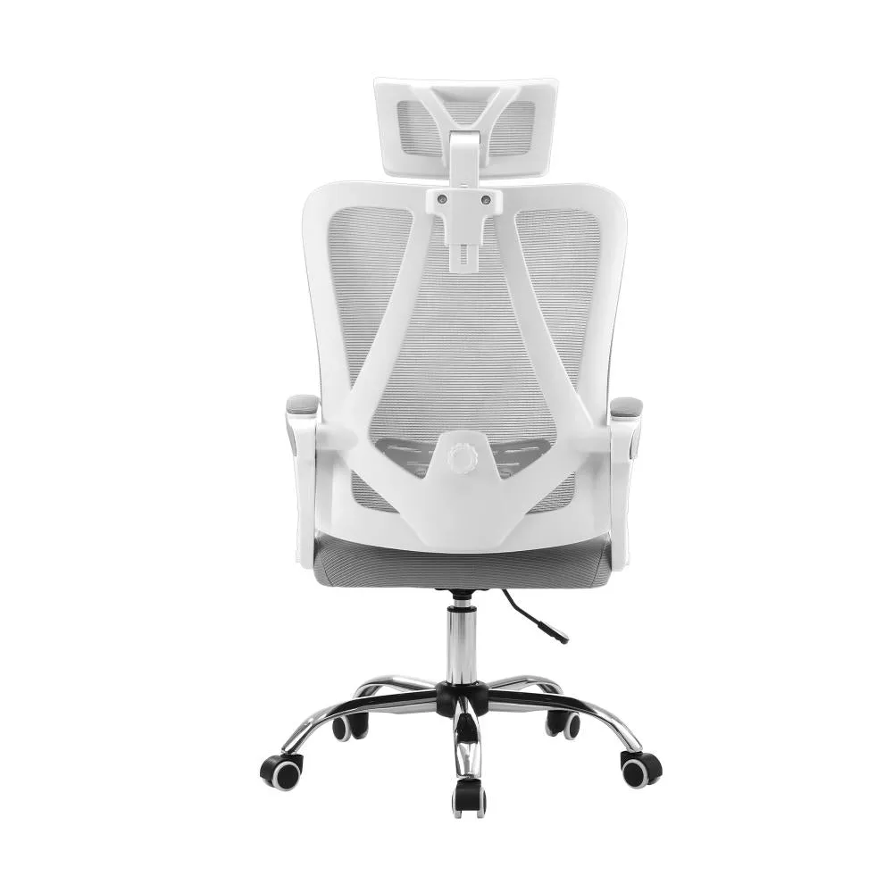 Oikiture Ergonomic Office Chair Lumbar Support White