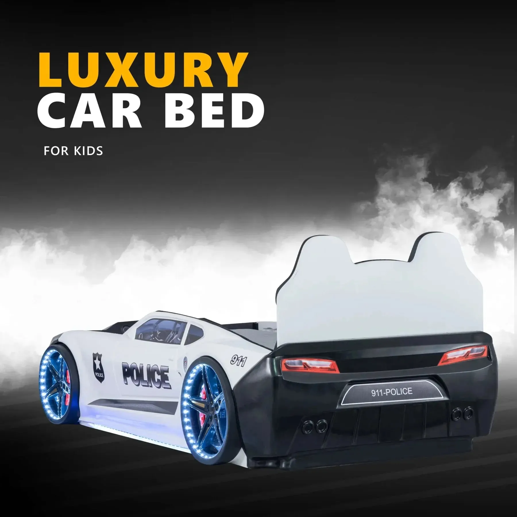 Police Champion Race Car Bed (should lean back seat)