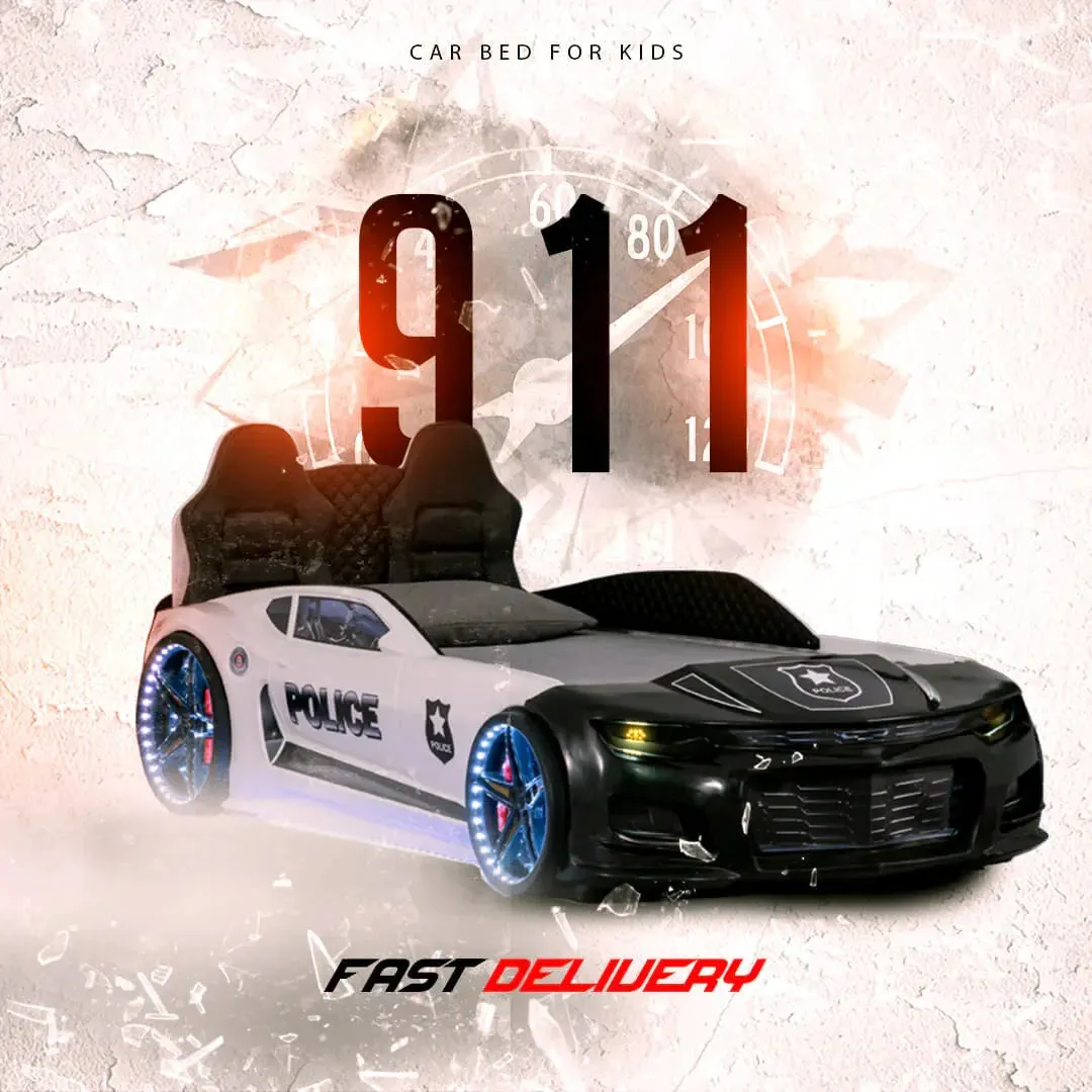 Police Champion Race Car Bed (should lean back seat)