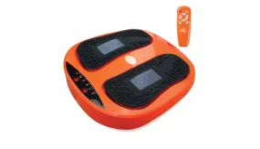 PRICE DROP: Power Legs Vibration Plate Foot Massager Platform with Rotating Acupressure Heads Multi Setting Electric Foot Massager with Remote Control (Refurbished)