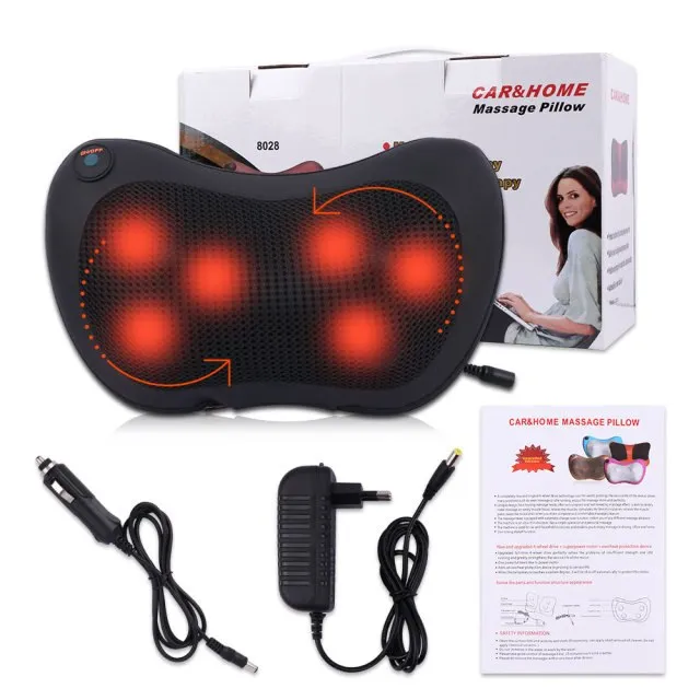 Relaxation Massage Pillow Vibrator Electric Shoulder Back Heating Kneading Infrared therapy pillow