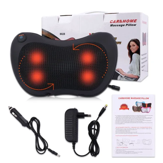 Relaxation Massage Pillow Vibrator Electric Shoulder Back Heating Kneading Infrared therapy pillow
