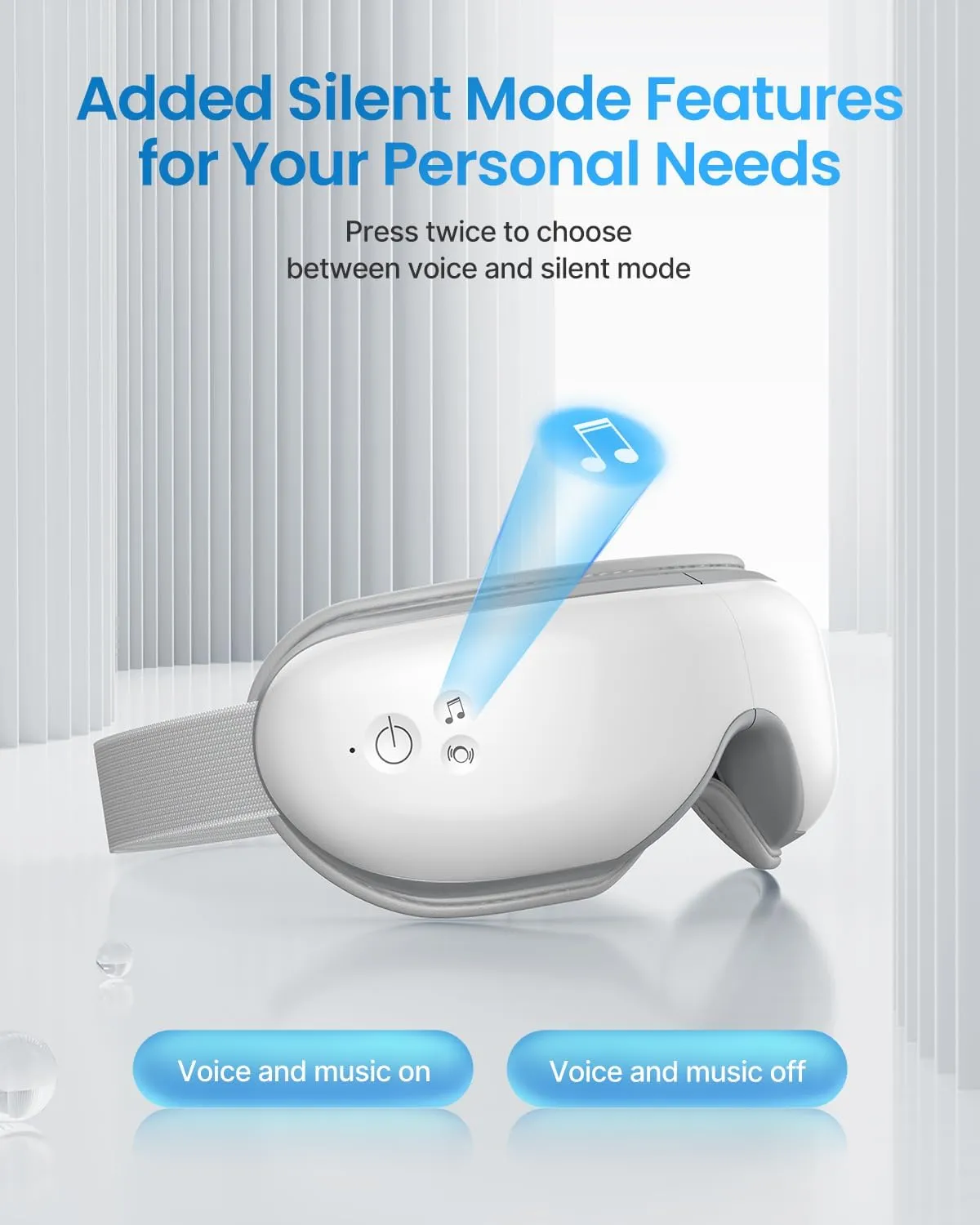 RENPHO Eye Massager with Heat, Air Compression Bluetooth Music Rechargeable Eyeris 1 Therapy Massager for Relieve Eye Strain Dark Circles Eye Bags Dry Eye Improve Sleep, Ideal Gift