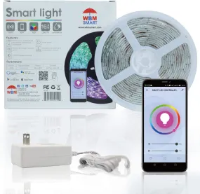 RGB LED Strip Lights Remote Control 16.4 ft | WBM SMART