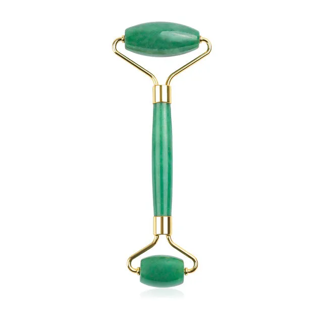 Rose Quartz Jade Roller Facial Massager and Gua Sha Scraping Tool