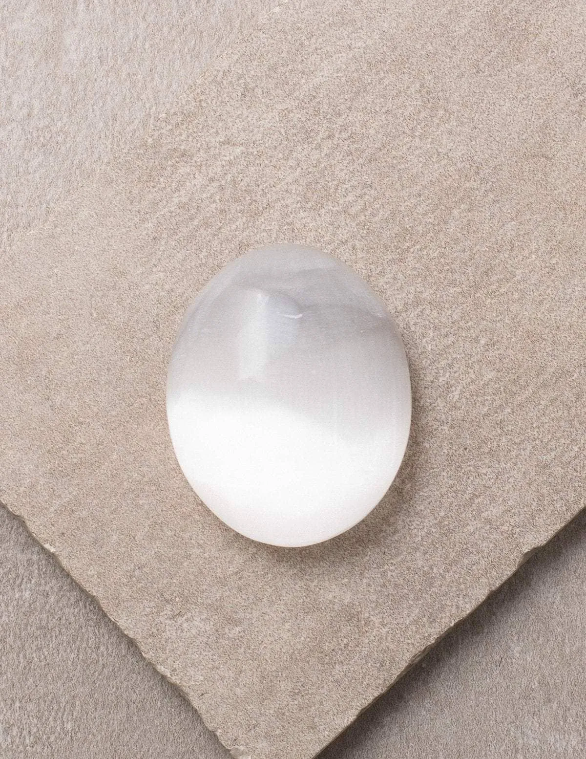 Selenite Palm Stone