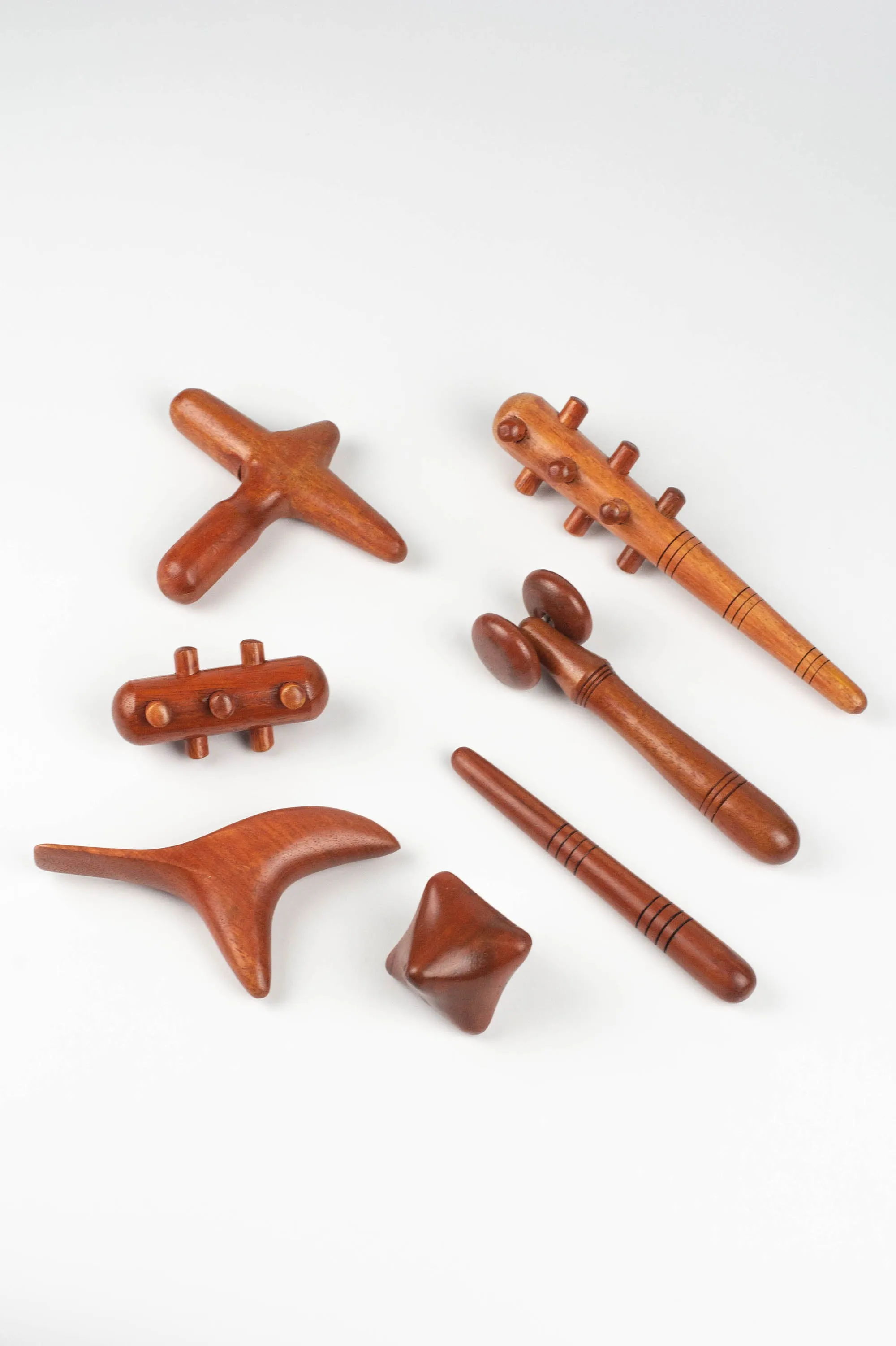 Set of 7 Hand Crafted Wood Massage Tools