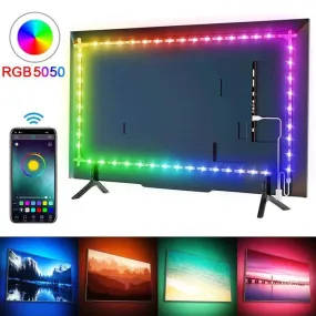 Smart RGB LED Strip Light with Bluetooth Control: Colorful Dynamic Lighting for TV and Room Decor