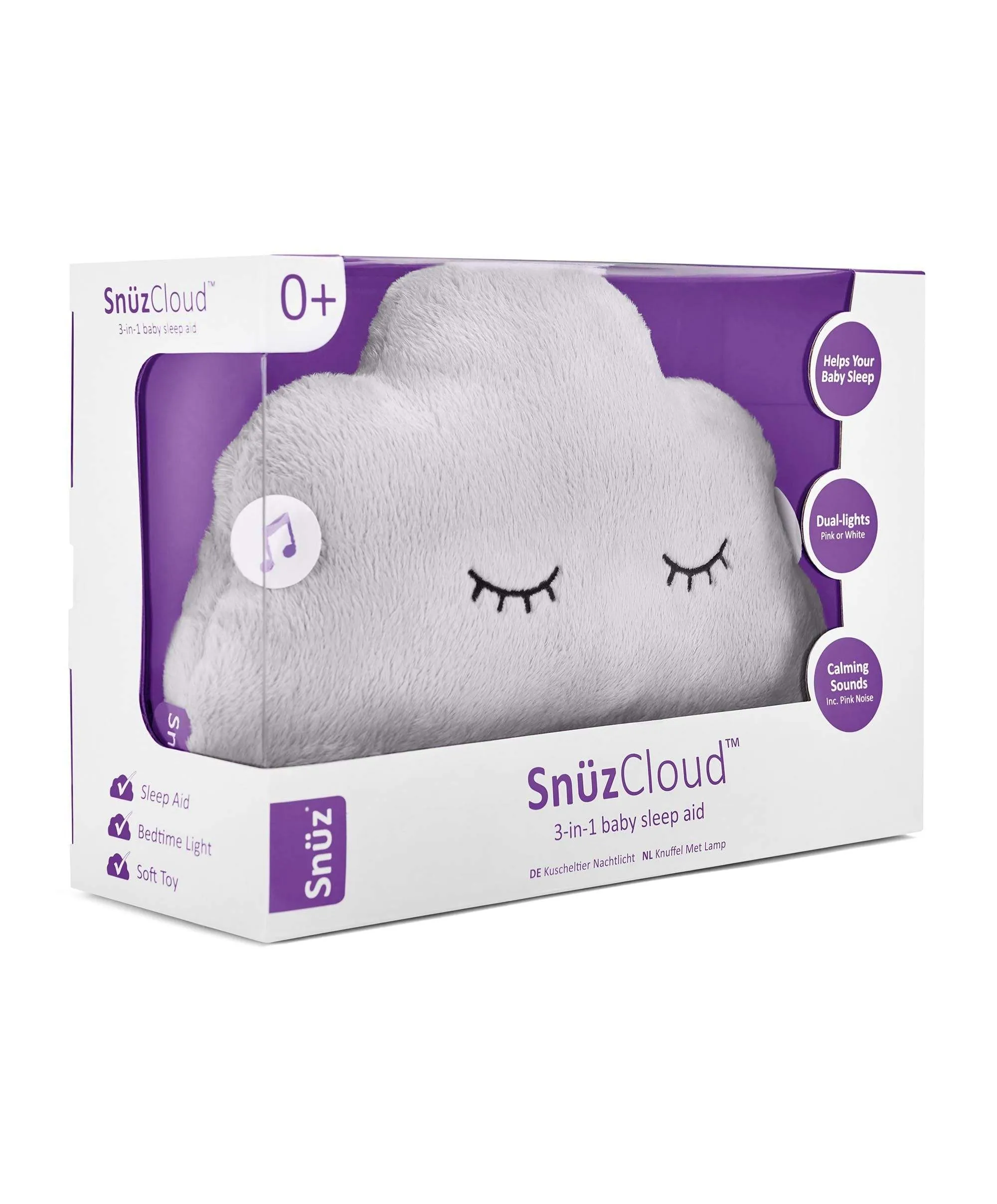 Snuz Cloud Baby Sleep Aid & Night Light - Grey