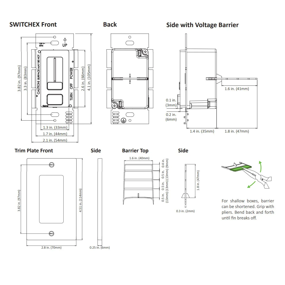 SWITCHEX 60 Watts, 24VDC LED Driver and Dimmer Switch