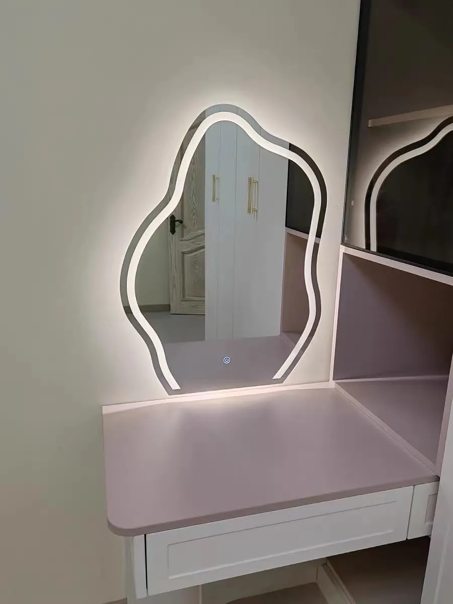 Tabletop Touch Screen Vanity Led Cloud Shaped Mirror