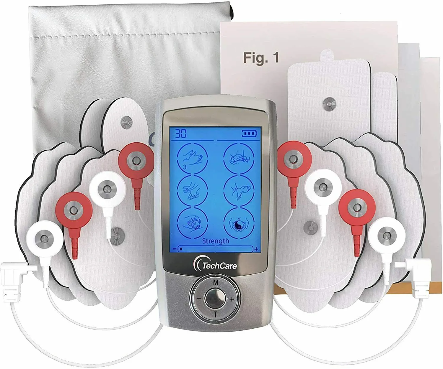 Techcare Pro 24 Tens Unit Muscle Stimulator 24 Modes   Foot Massager Slipper