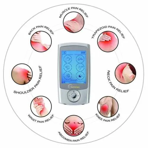 Techcare Pro 24 Tens Unit Muscle Stimulator 24 Modes   Foot Massager Slipper