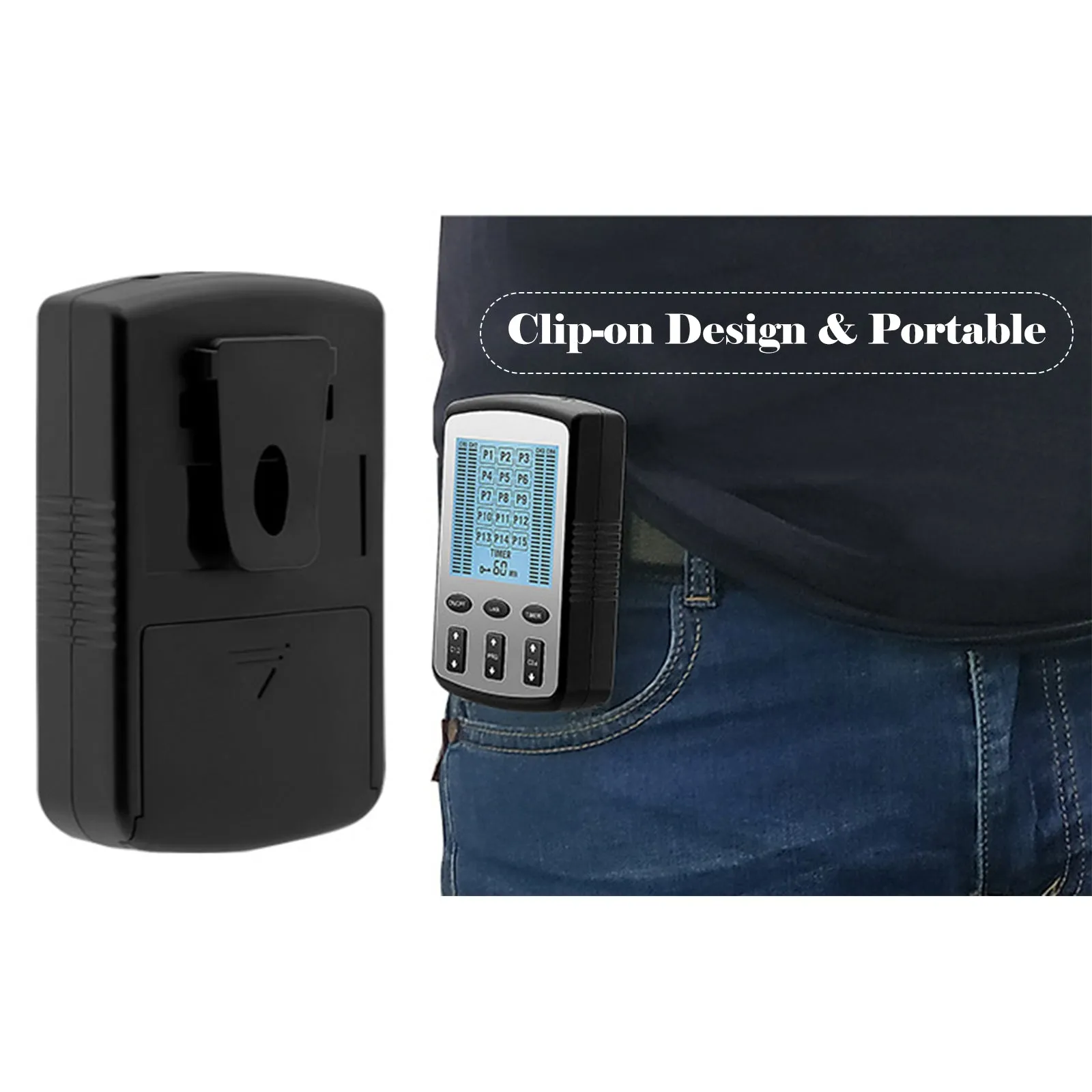 TENS EMS Muscle Stimulator - 15 Modes & 4 Outputs