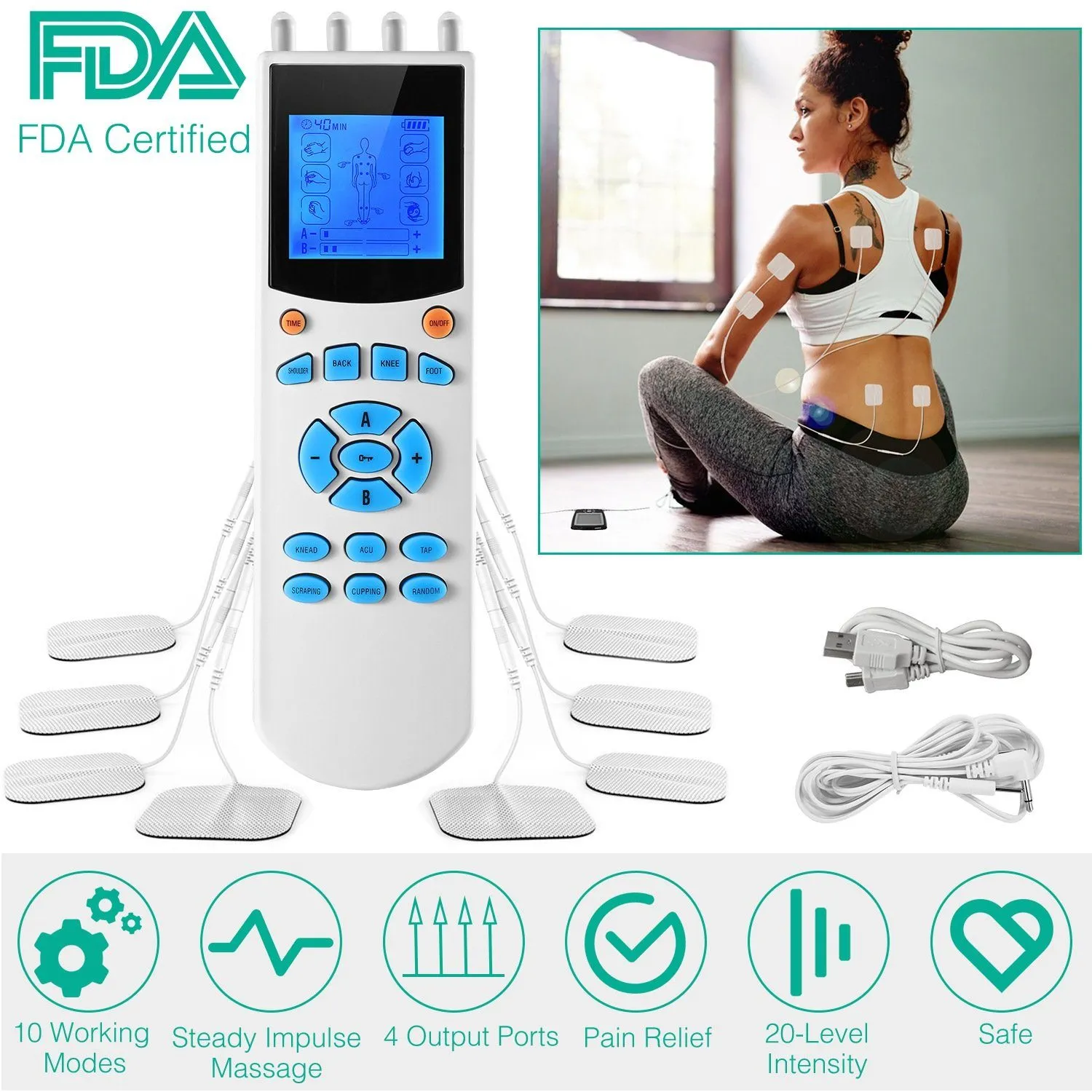Tens Unit Machine Impulse Massager