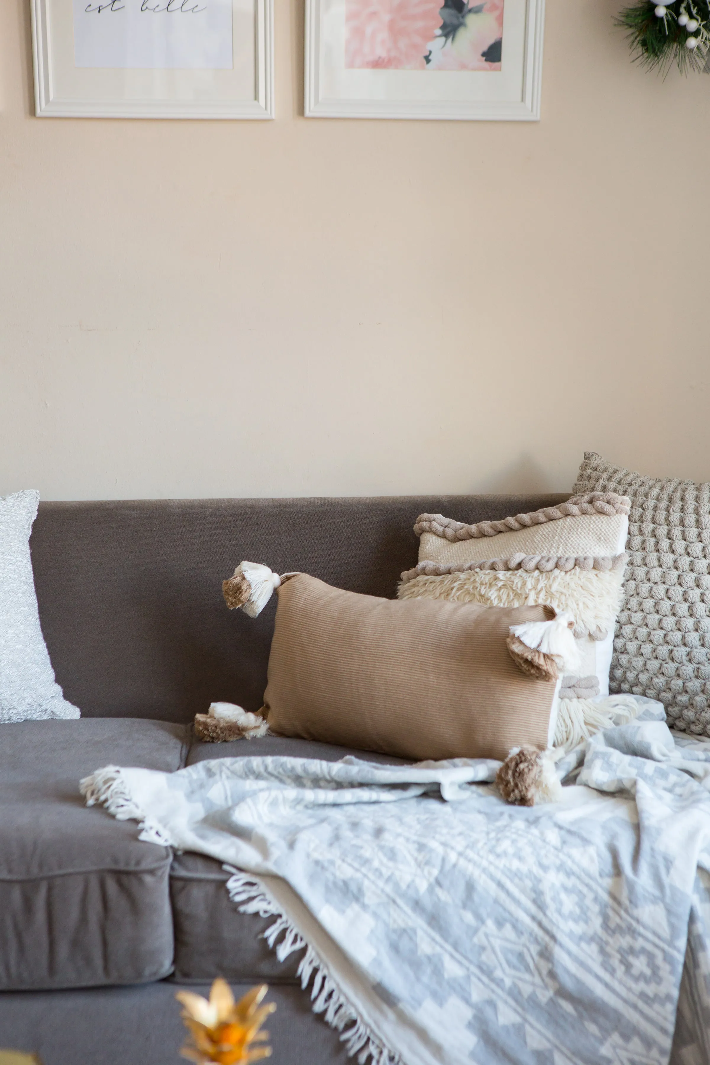 Tiffany Lumbar Pillow in Camel