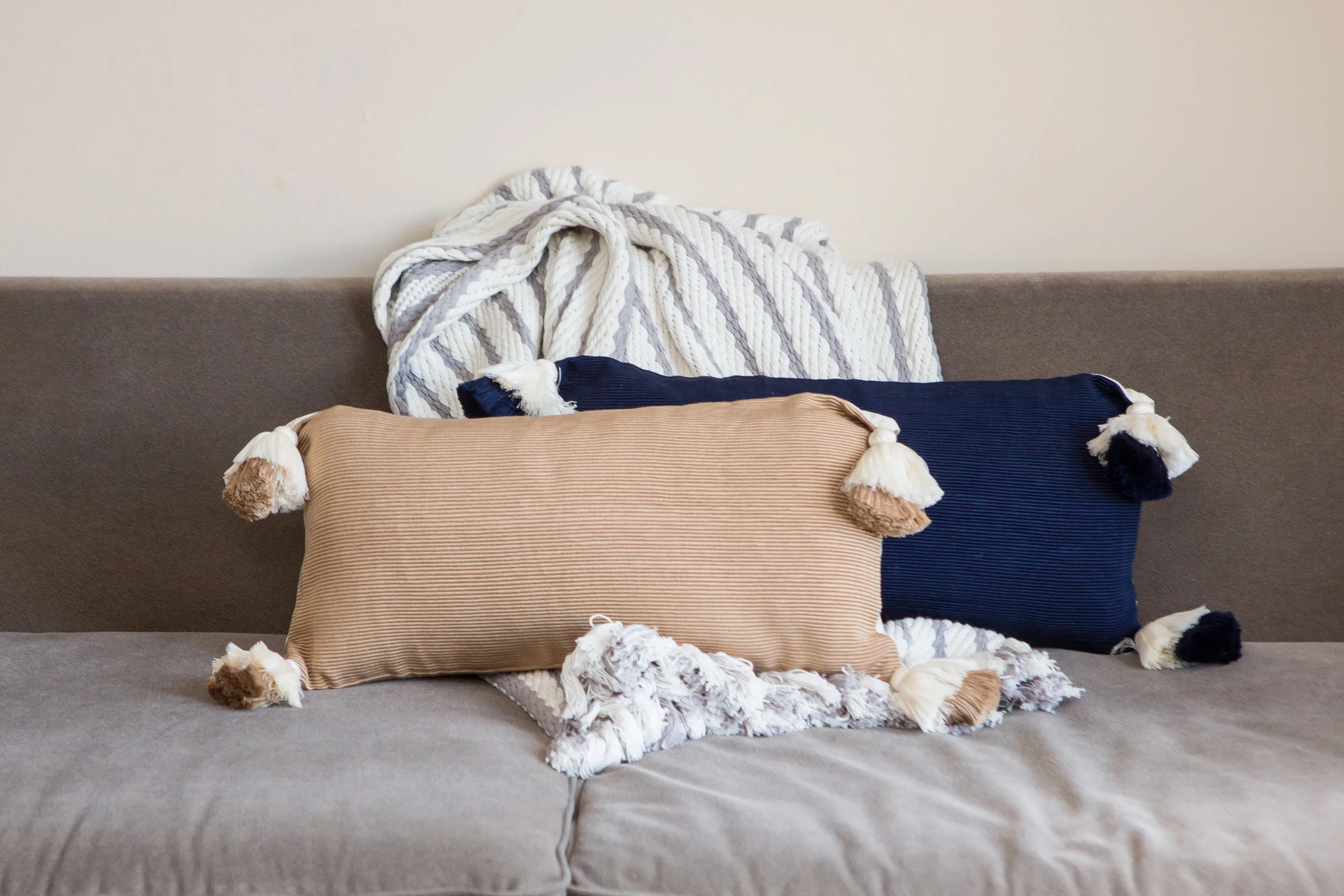 Tiffany Lumbar Pillow in Camel