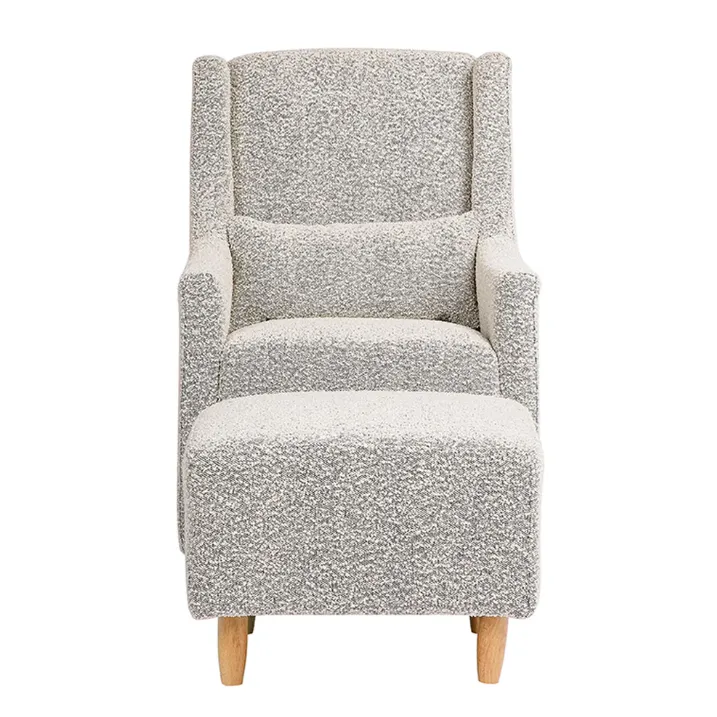 Toco Swivel Glider & Ottoman - Black & White