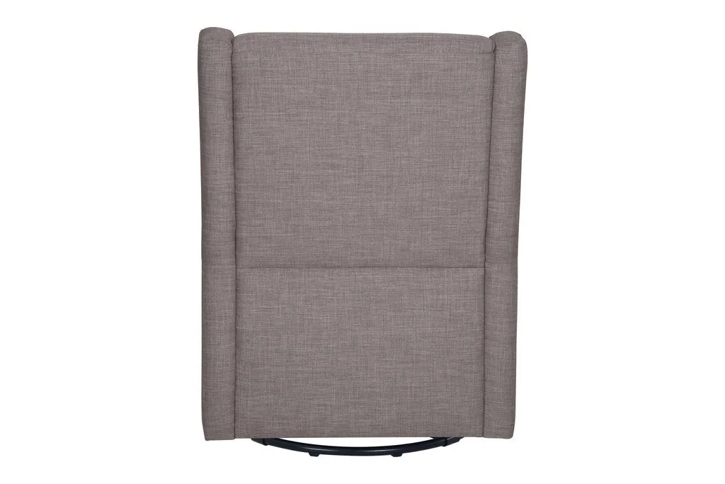 Toco Swivel Glider with Ottoman in eco-performance fabric | water repellent & stain resistant (Grey Tweed)
