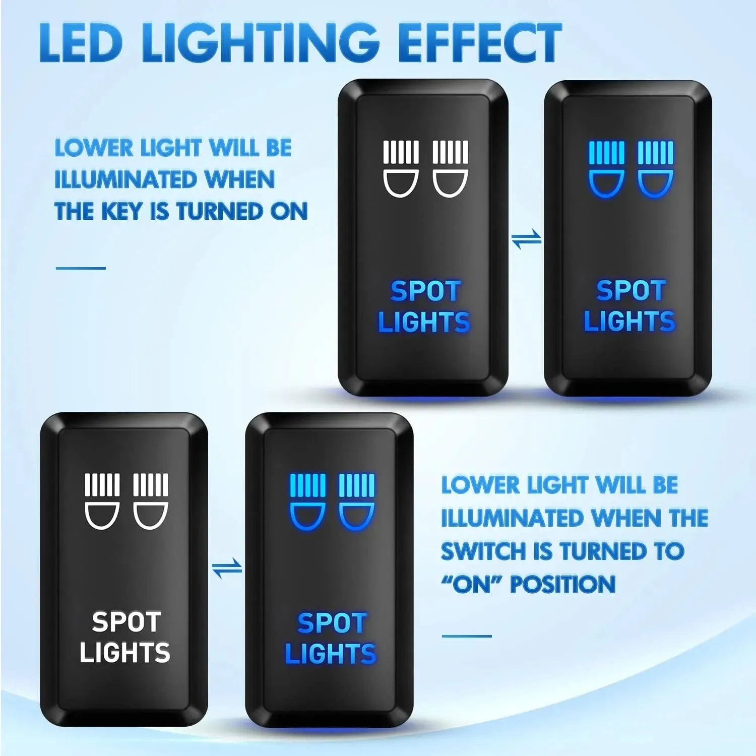 Toyota Spot Lights Push Button ON/Off Tall Switch