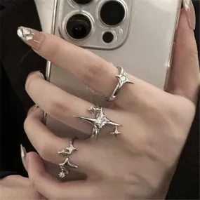 Vintage Adjustable Star Open Ring