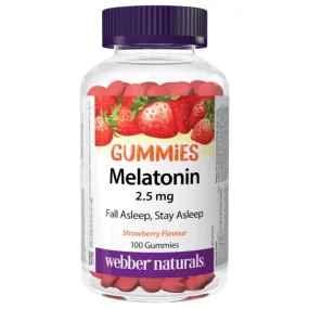 Webber Naturals Melatonin 2.5mg Gummies, Support for Sleep, 100 Gummies