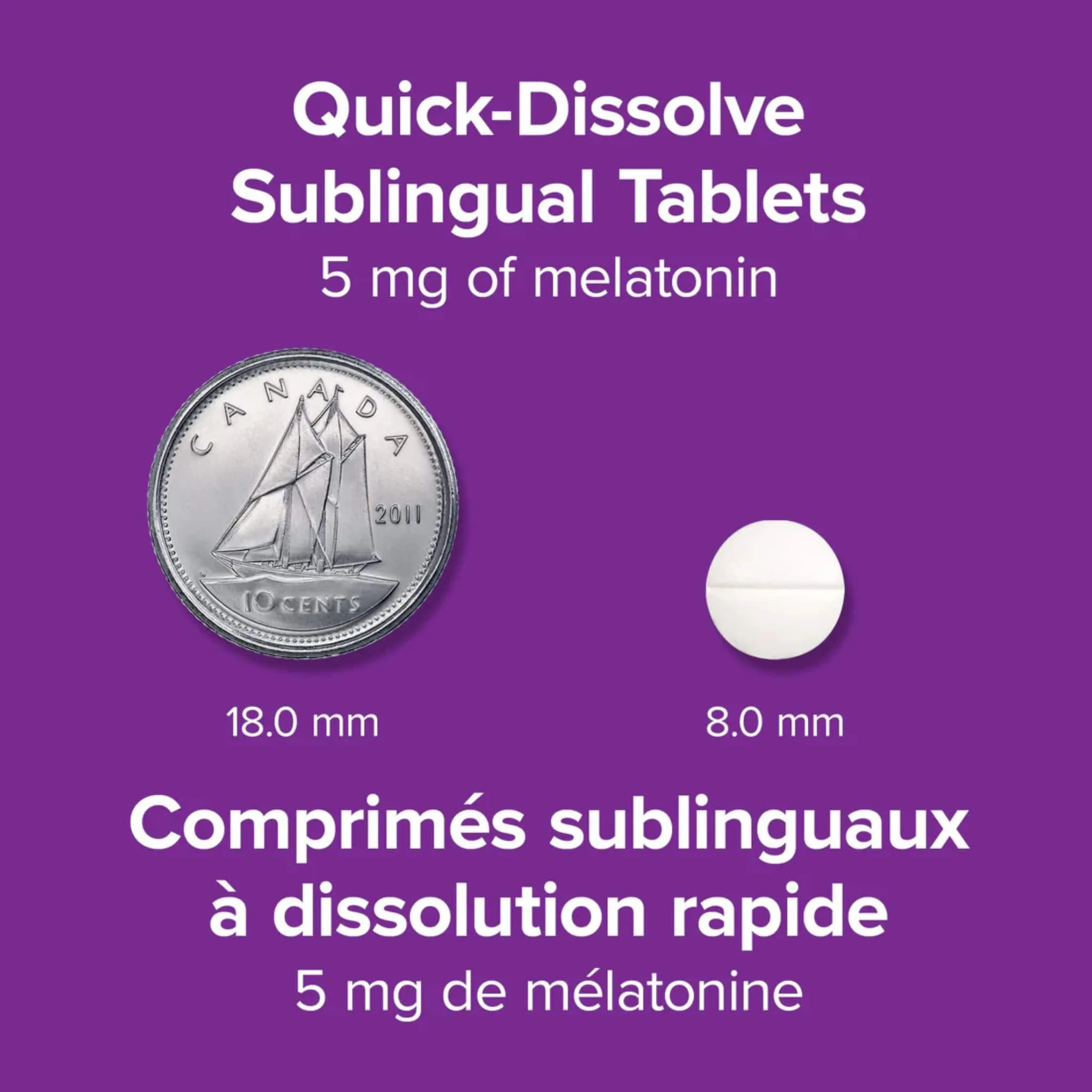 Webber Naturals Melatonin Extra Strength 5mg, Quick Dissolving Tablets, Peppermint