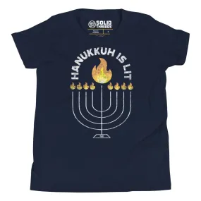 Youth Hanukkah is Lit Extra Soft T-Shirt